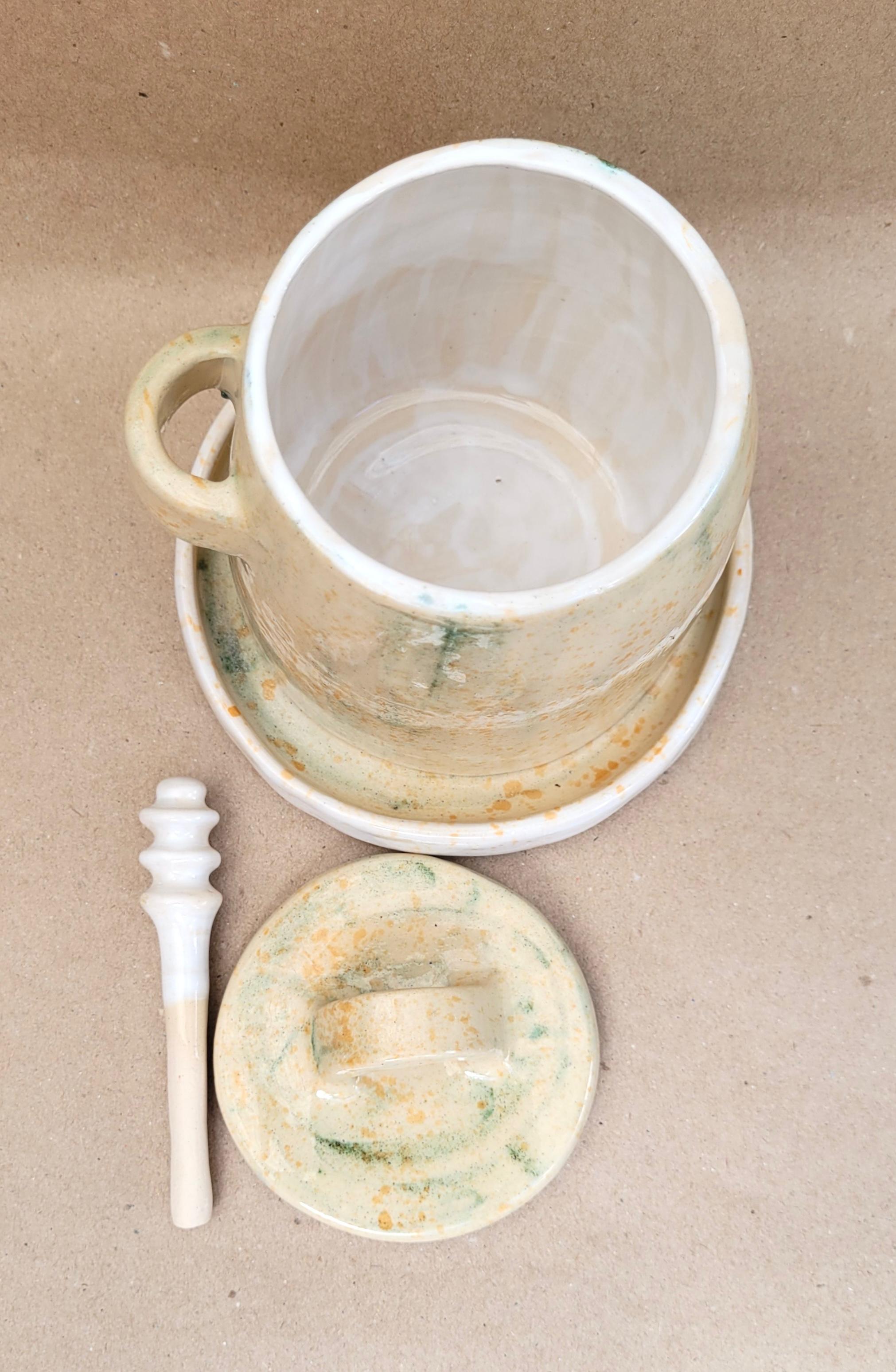 Mielera de cerámica artesanal - taller de ceramica en Medellín